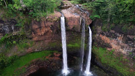 kauai hawaii wailua falls drone footage