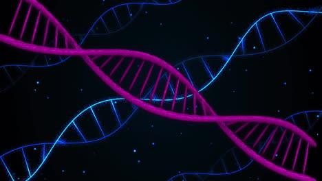 animation of dna strands and data processing