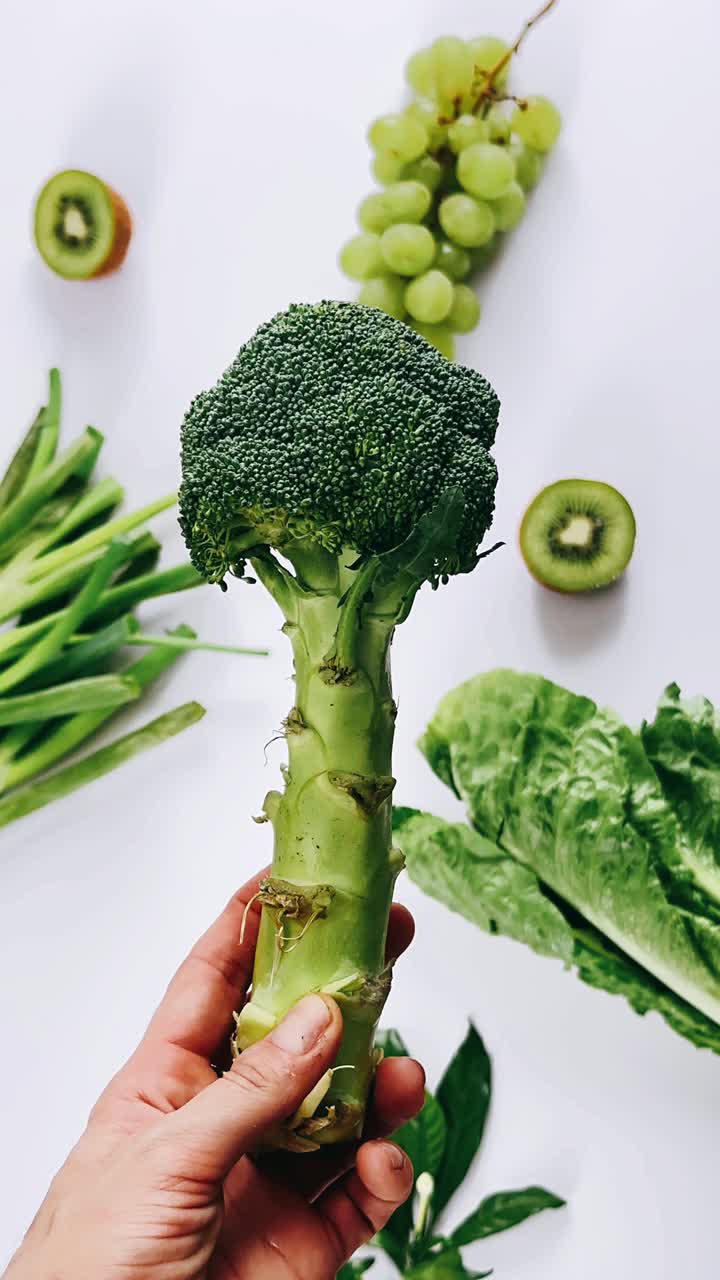 Healthy Green Food Collage