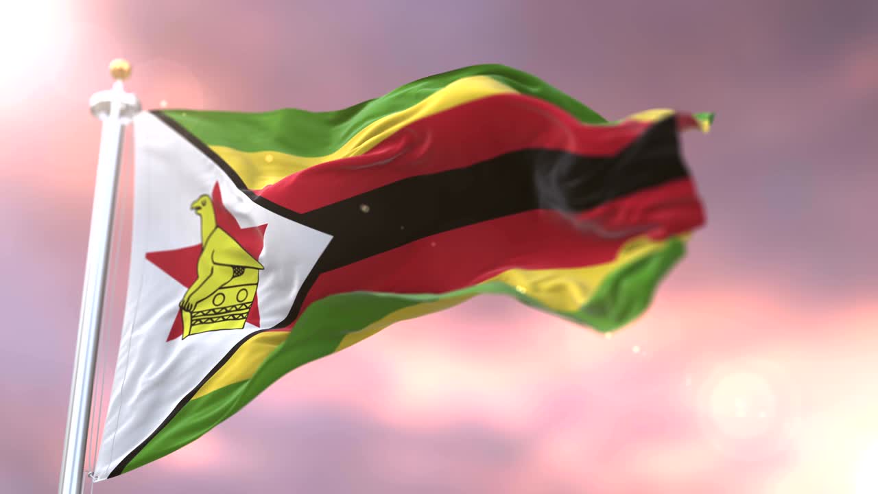 짐바브웨 발이 바람에 흔들리는 느린 일몰, 루프