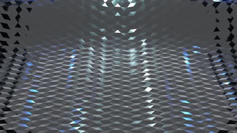 stylish dark abstract low poly background in 4k. abstract waves move on glossy metallic surface in loop. smooth soft seamless animation. simple minimalistic geometric bg. blue color