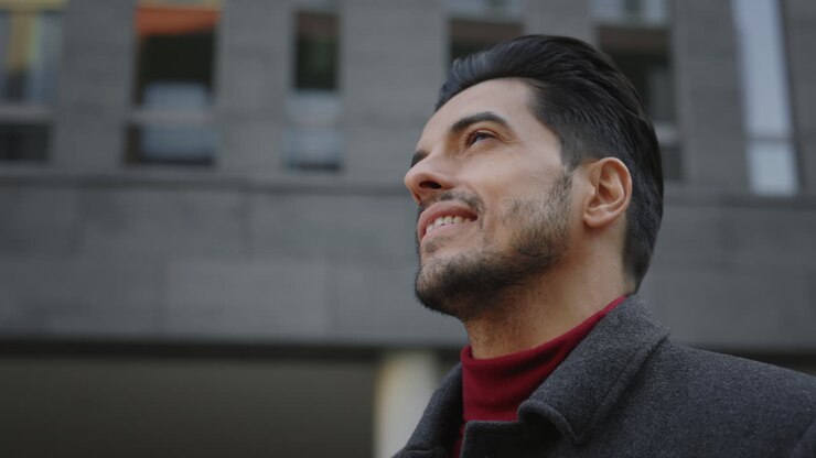 Portrait of a man in the city