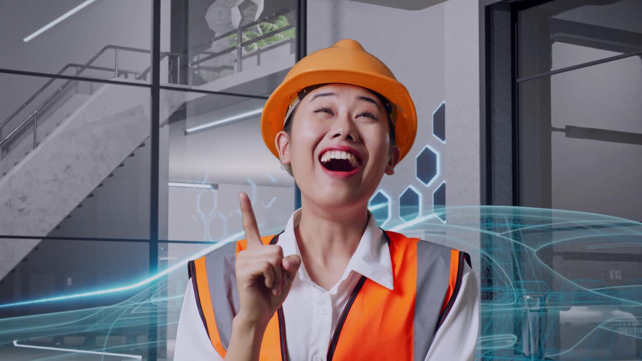 현대 사무실의 여성 엔지니어