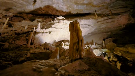 cave interior with stalactites and stalagmites