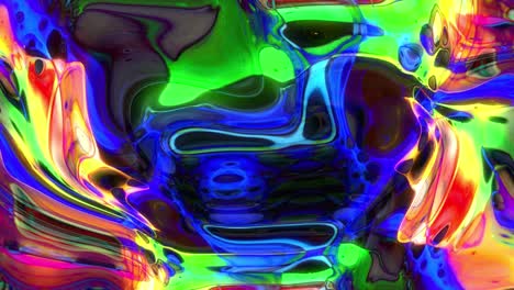 fondo psicodélico abstracto. animación líquida multicolor