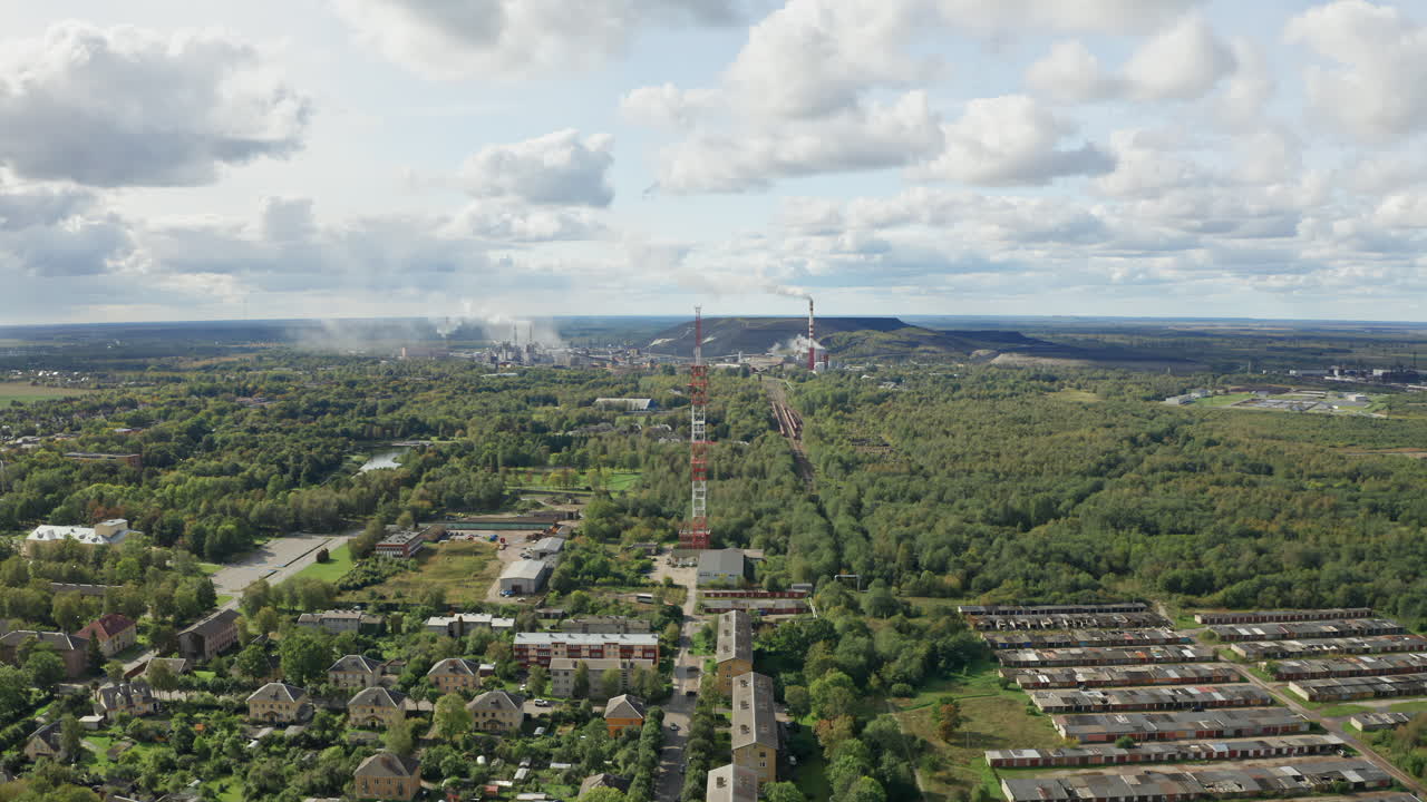 산업 풍경 공중
