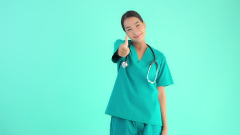 nurse - doctor giving thumbs up smiling happy