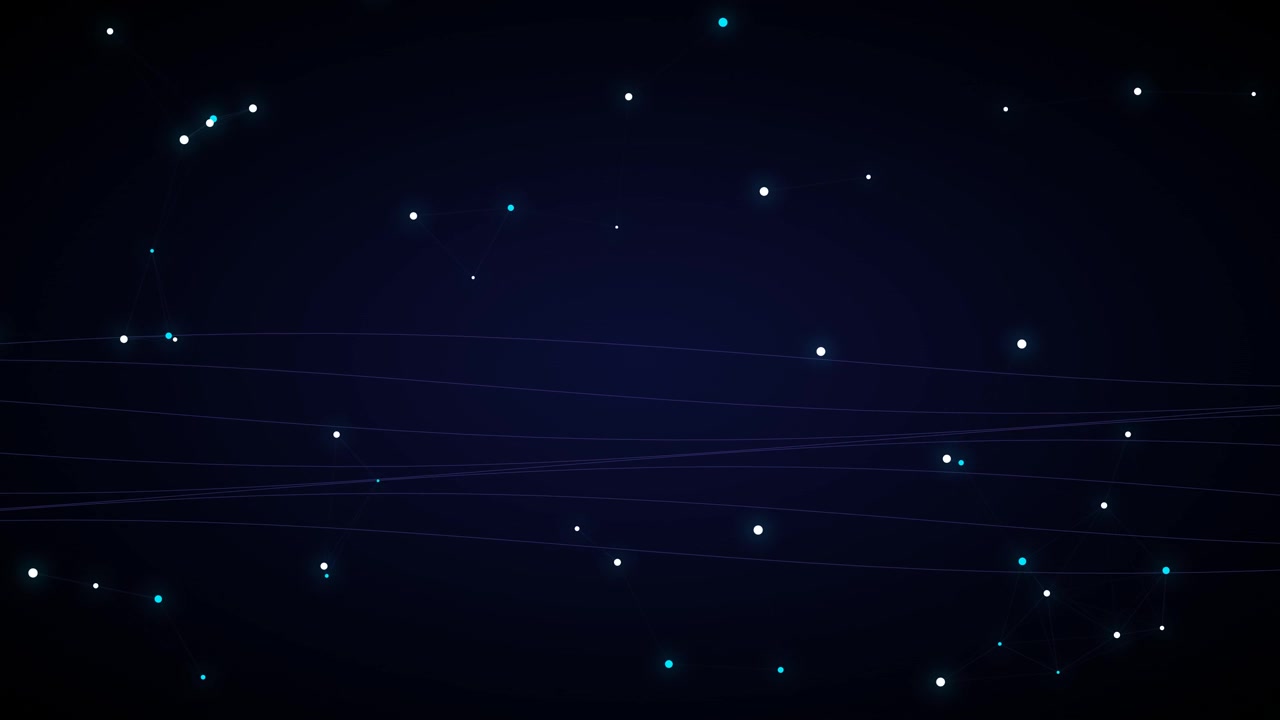 Abstract Digital Network Connection with Glowing Nodes and Lines