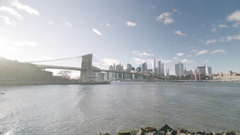 the brooklyn bridge new york city at golden hour