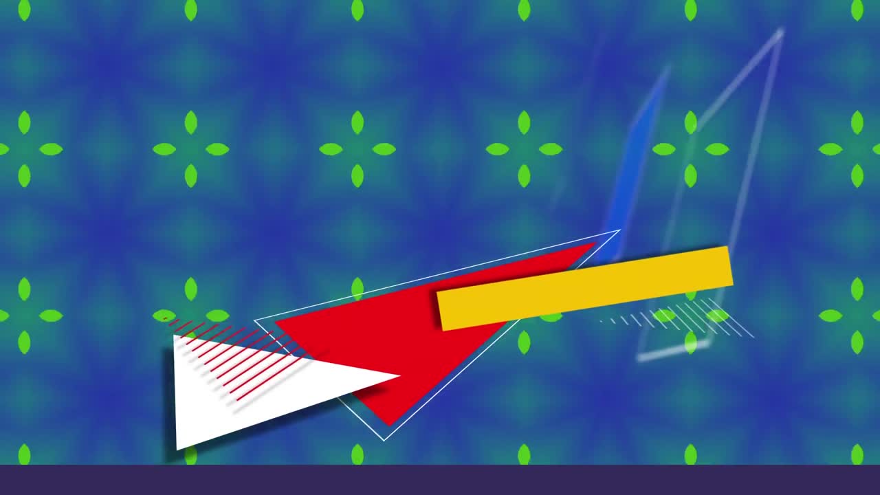 múltiples formas abstractas que se mueven contra el fondo del caleidoscopio
