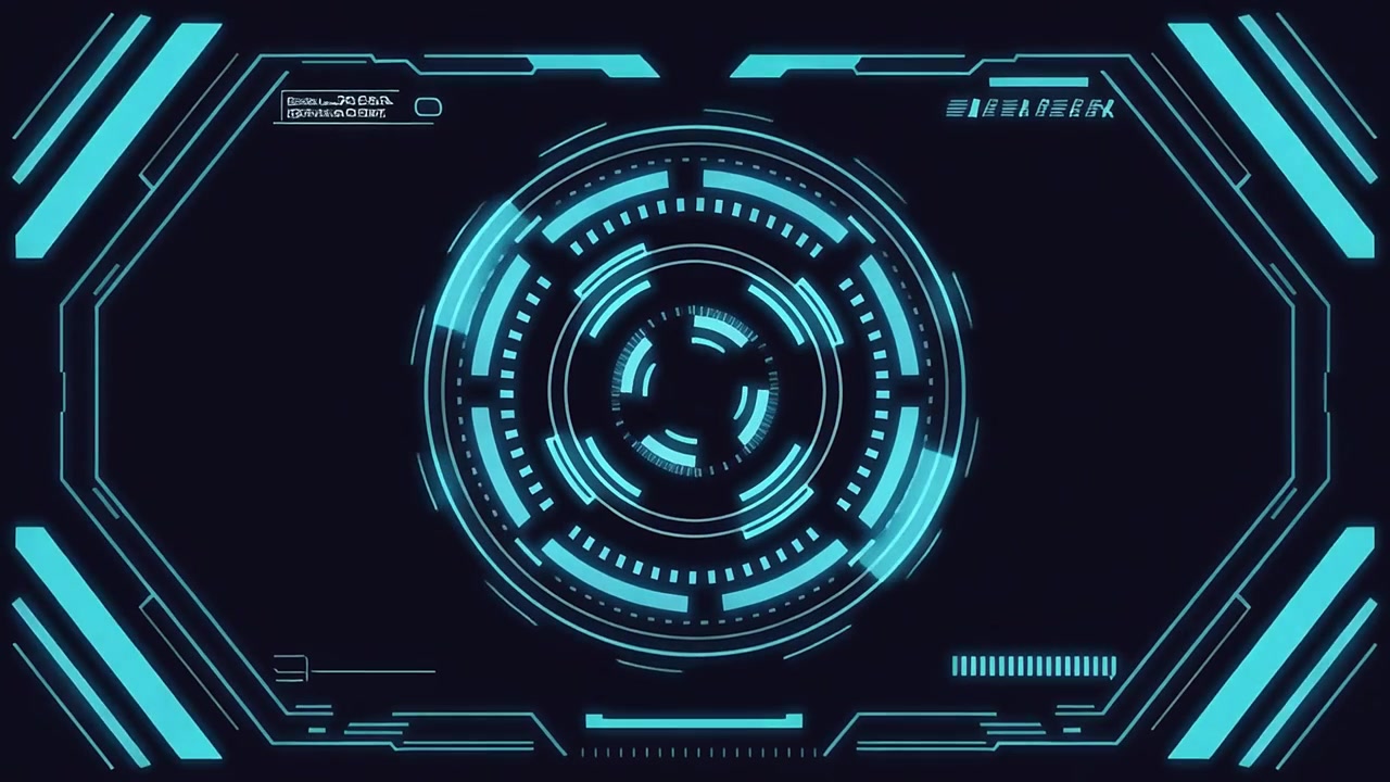 Animated Futuristic HUD Interface with Scanning Target