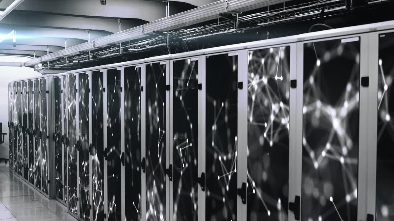 Network of connections over server room