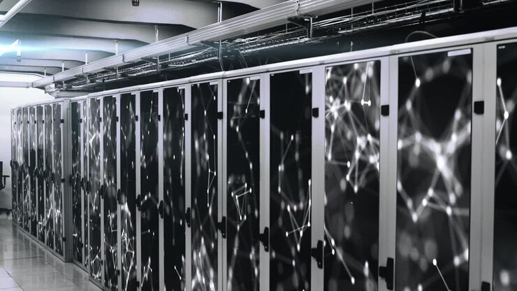 Network of connections over server room