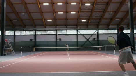 indoor tennis match