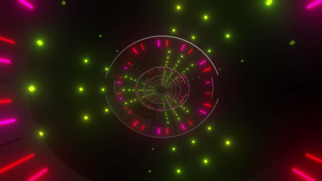 네온 나선형 터널