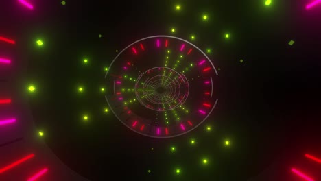 neon spiral tunnel