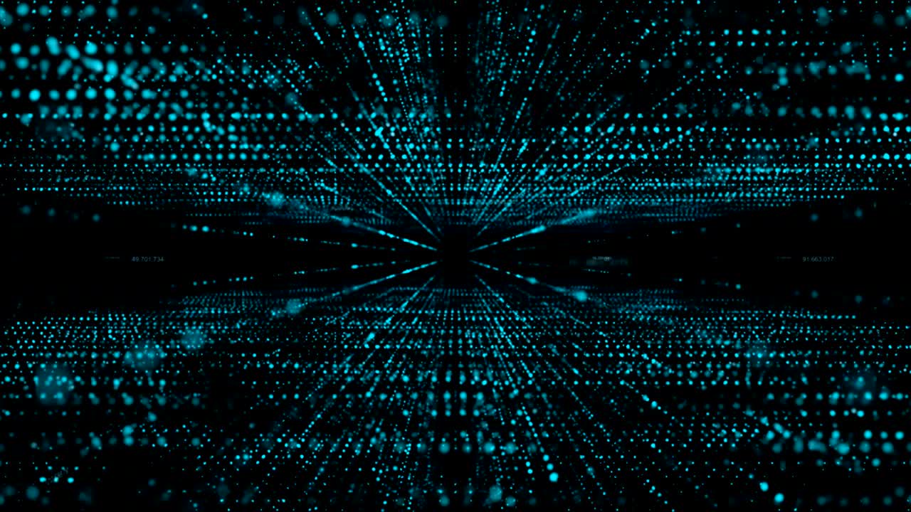 4K Dot Particle and medical chemistry chain flow and moving for futursitic and tectnology abstract background