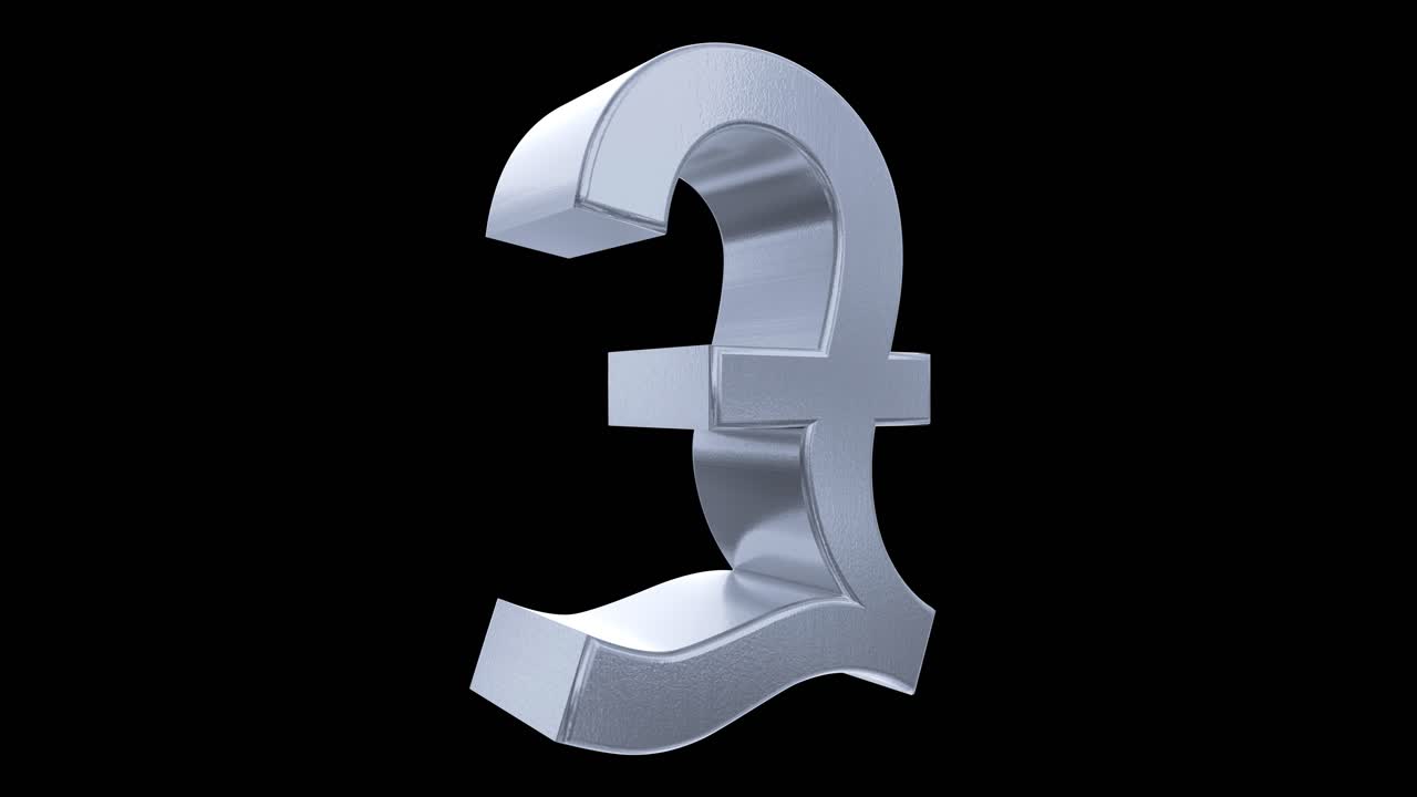 Simbolo sterlina, simbolo, rotazione, loop, affari, finanza, tasse, Inghilterra, Gran Bretagna, Brexit 4k