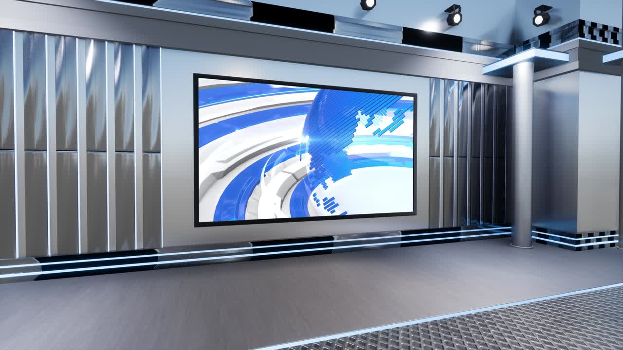 3D 가상 TV 스튜디오 뉴스