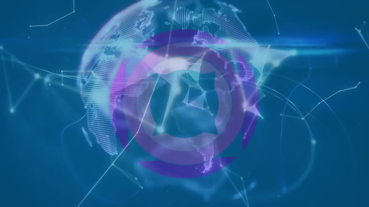 animación de escaneos de alcance a través de la red de conexiones