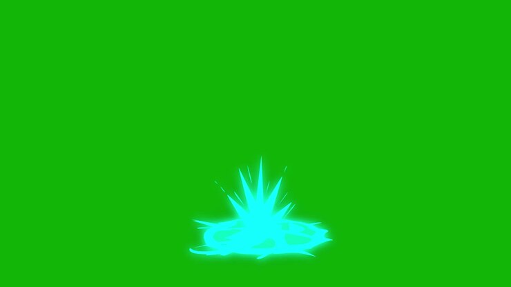 Animation loop video electric element cartoon effect on green background