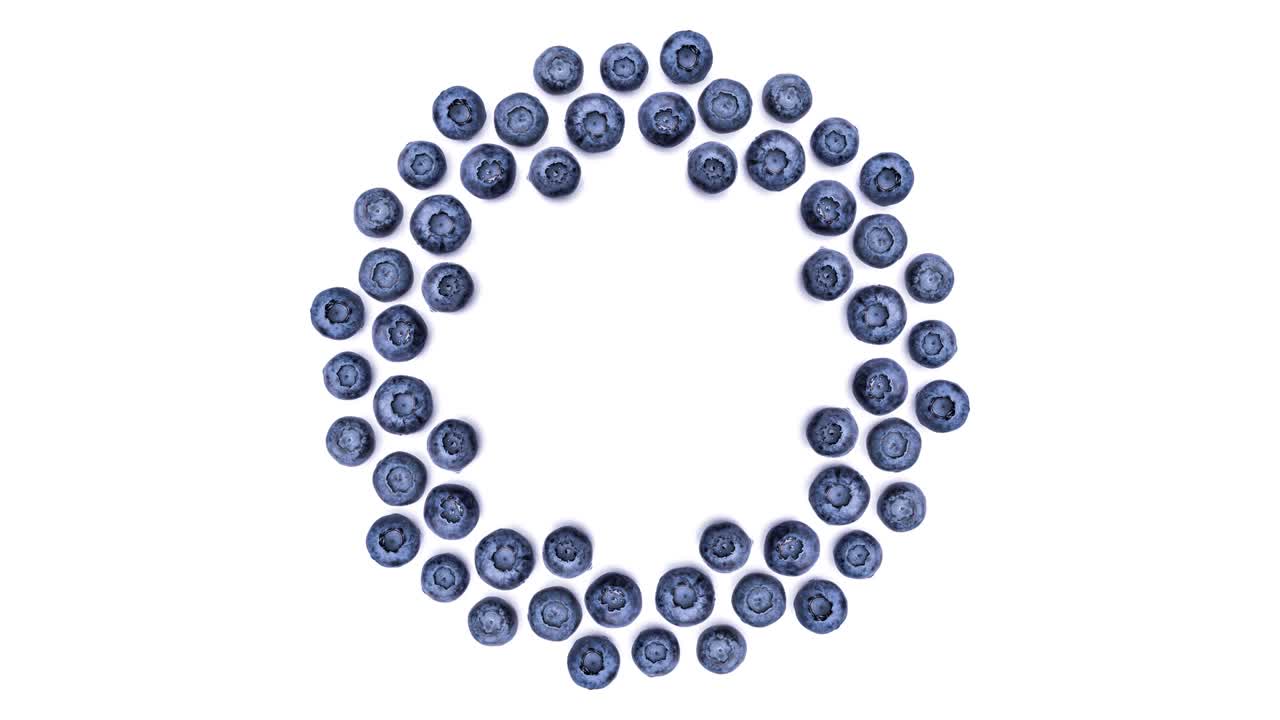 바탕 에 있는 블루베리 의 둥근 프레임