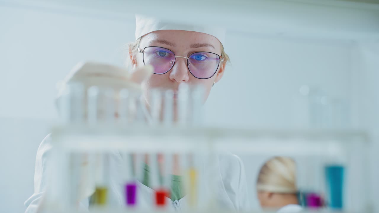 científico realizando un experimento de laboratorio