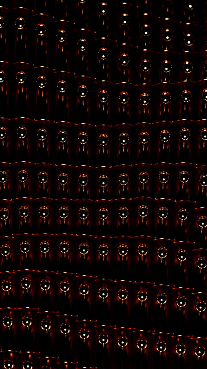 Dark Bronze Bead Grid Ripple With Reflective Highlights, Dense Mosaic Texture And Warm Metallic Sheen, Closeup