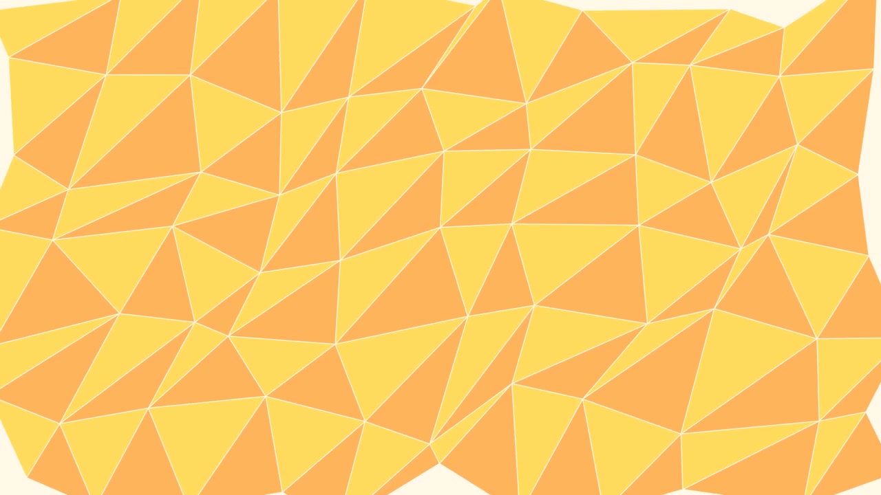 Abstract Geometric Background with Shifting Yellow and Orange Triangles