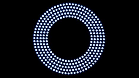 the ring from led in the lamp lights up in different modes on a black background