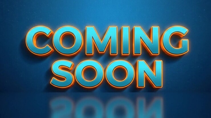 Coming Soon Promotional Text Banner Animation With Vibrant 3D Typography
