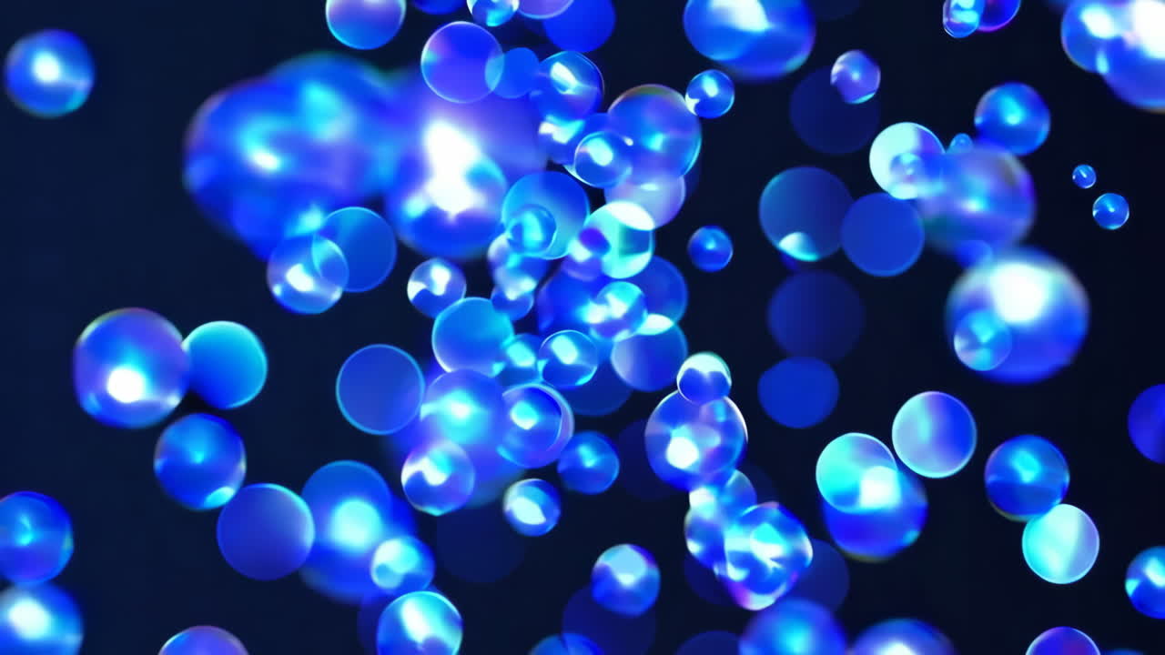 추상적인 빛나는 파란 거품