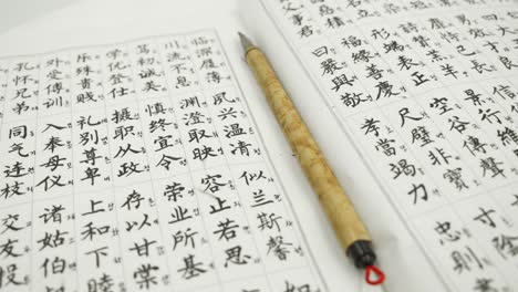 Klassiker-Mit-Tausend-Zeichen---Chinesisches-Gedicht---Buchumschlag-Mit-Text-Mit-Tausend-Zeichen,-üben-Sie-Chinesisch-Nach-Buch