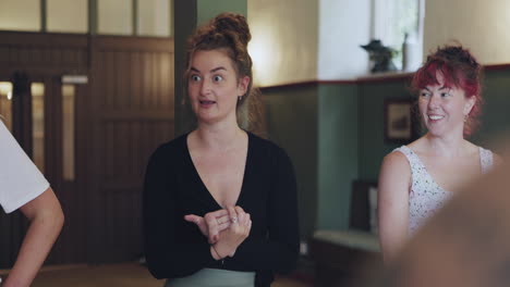 group of women in a meeting