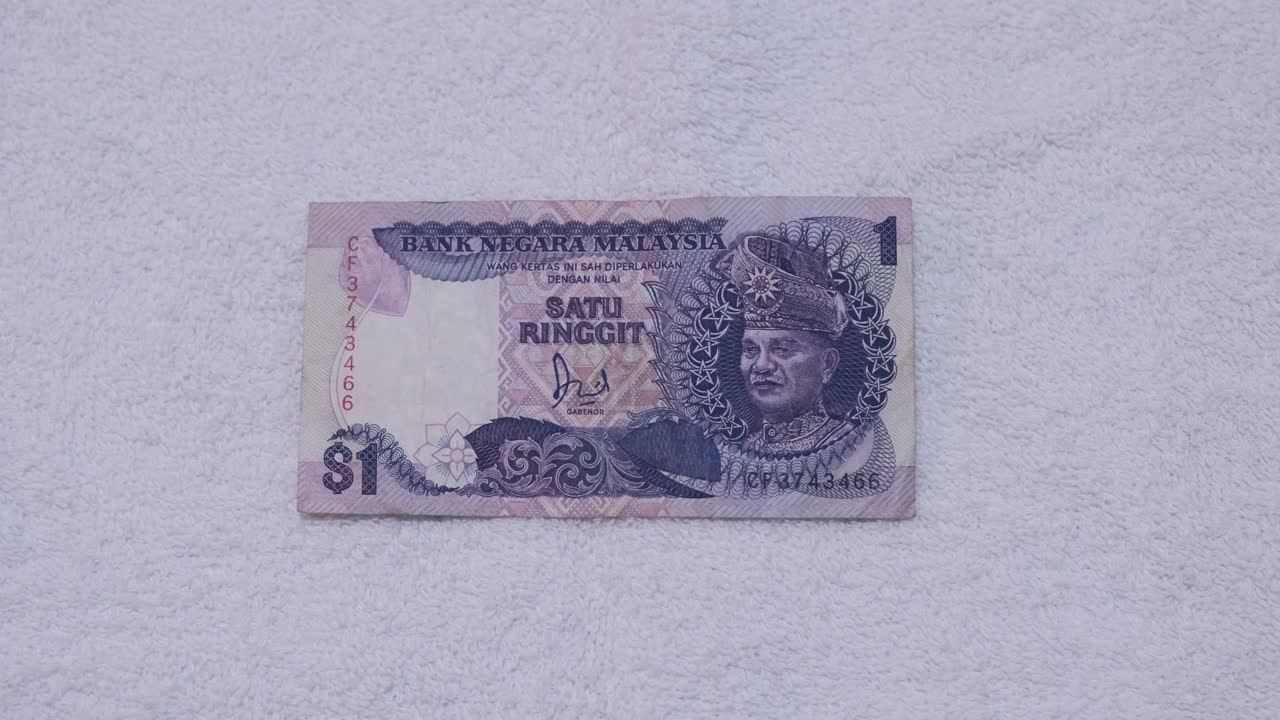 segunda serie de malasia 30 años moneda histórica un ringgit malasia nota coleccionable