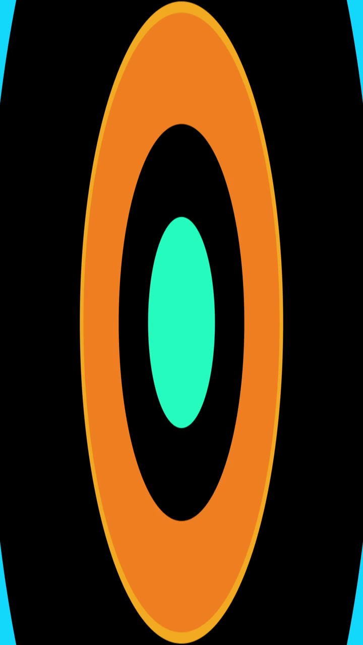 Abstract Animation of Expanding and Contracting Geometric Ovals