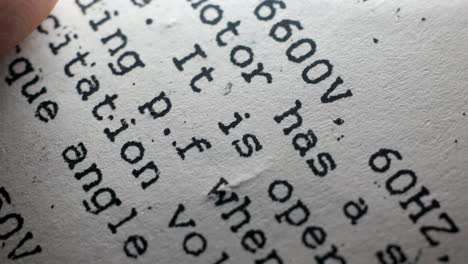 texto impreso en papel