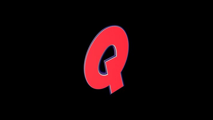 Lettera Q fumetto, con Alpha Matte, Loop.