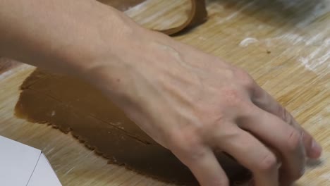 making gingerbread cookies