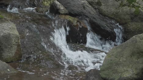 Water-flowing-over-large-stones,-Wissahickon-Creek,-Philadelphia