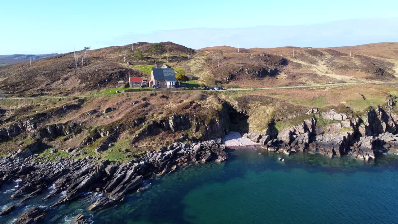 Gairloch YHA med drone - Skotland.