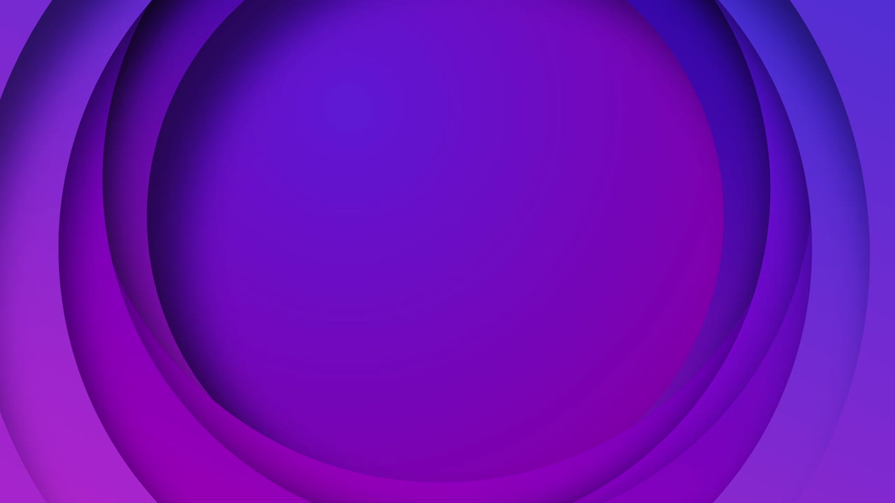 Gradient dynamic purple background. Abstract circle papercut smooth color composition. Loop motion graphic,