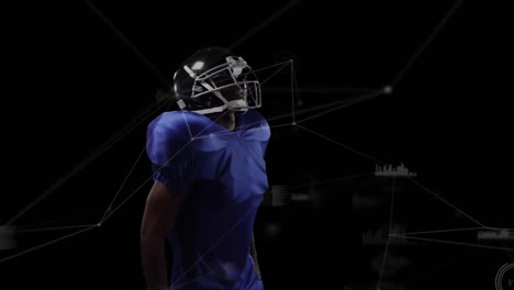 Animation-of-network-of-connections-over-african-american-american-football-player