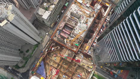 Construction-Site-And-Highrise-Buildings-In-Taikoo-Shing,-Hong-Kong