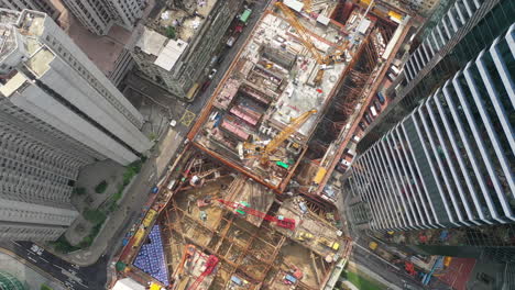 Sitio-De-Construcción-Y-Edificios-De-Gran-Altura-En-Taikoo-Shing,-Hong-Kong