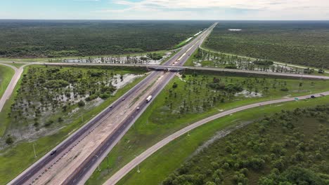 alligator alley highway interchange in the florida everglades