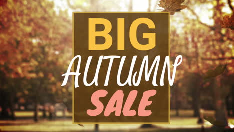 digitally generated video of autumn sale 4k