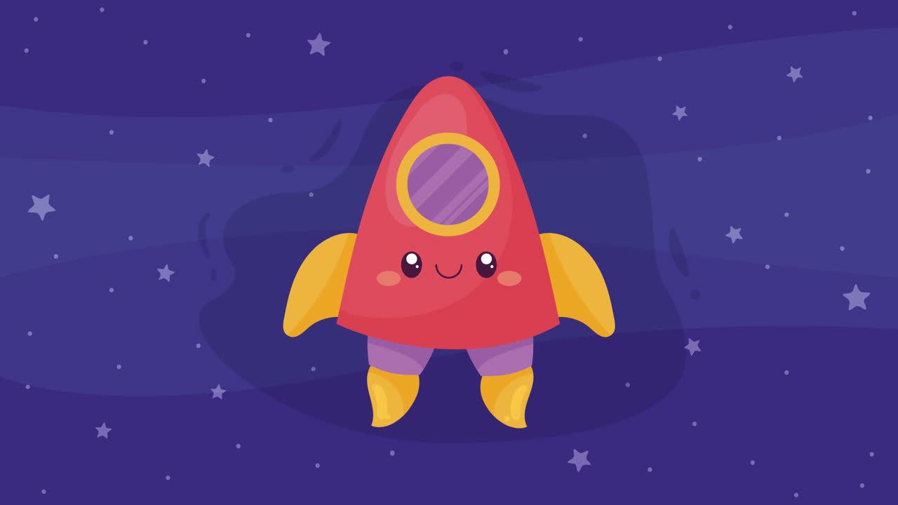 red rocket start up animation