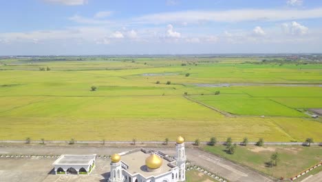 aerial view mosque in ayutthaya thailand