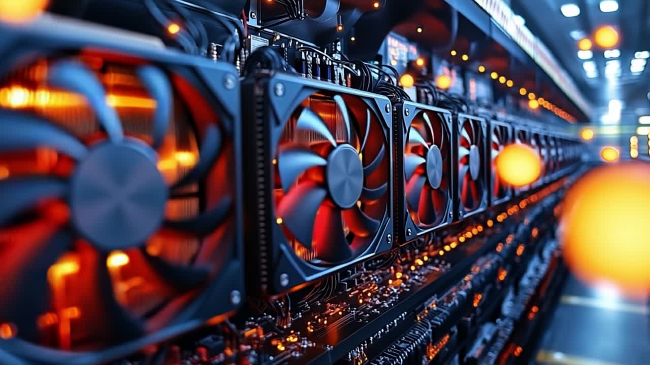 Powerful Computer Servers in a Data Center